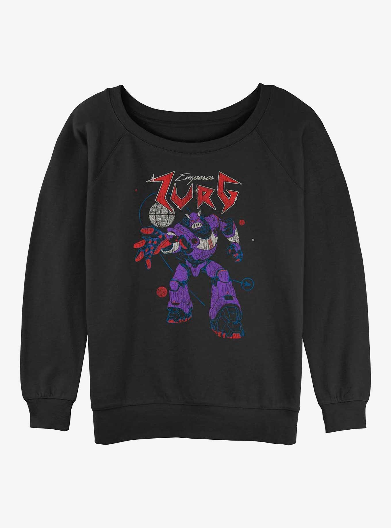 Disney Pixar Lightyear Metal Zurg Womens Slouchy Sweatshirt, BLACK, hi-res