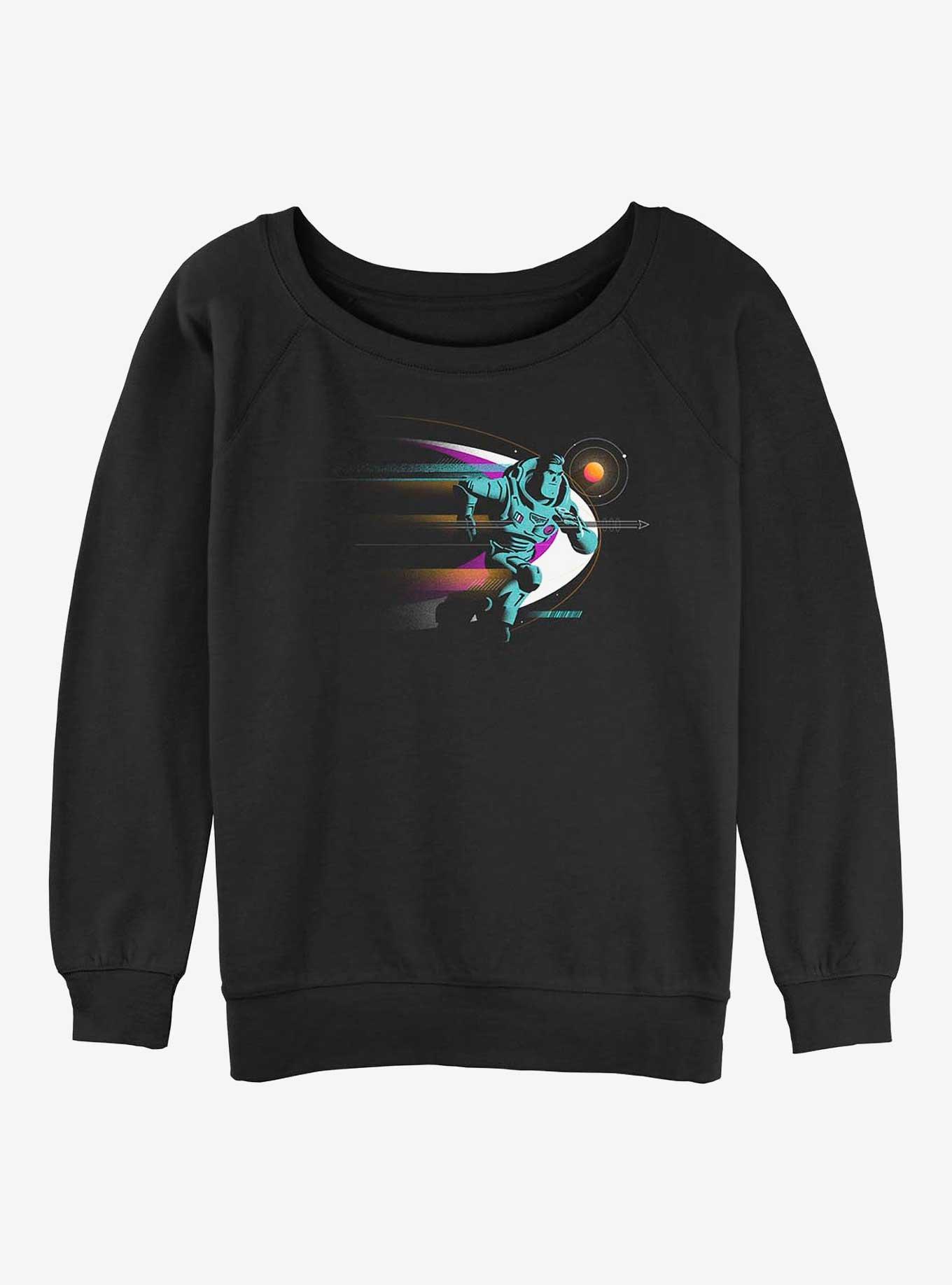 Disney Pixar Lightyear Space Walk Womens Slouchy Sweatshirt, BLACK, hi-res