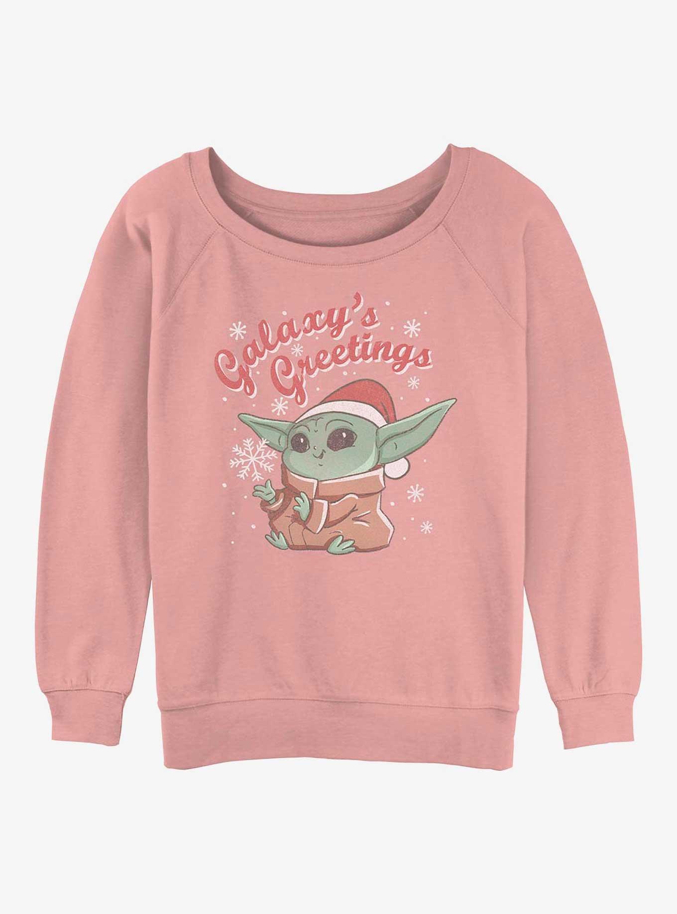 Star Wars The Mandalorian Child Greetings Womens Slouchy Sweatshirt, , hi-res