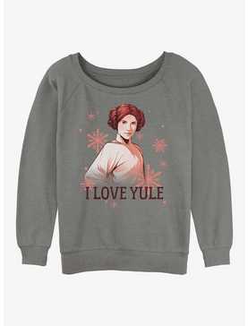 Star Wars Princess Leia I Love Yule Womens Slouchy Sweatshirt, , hi-res