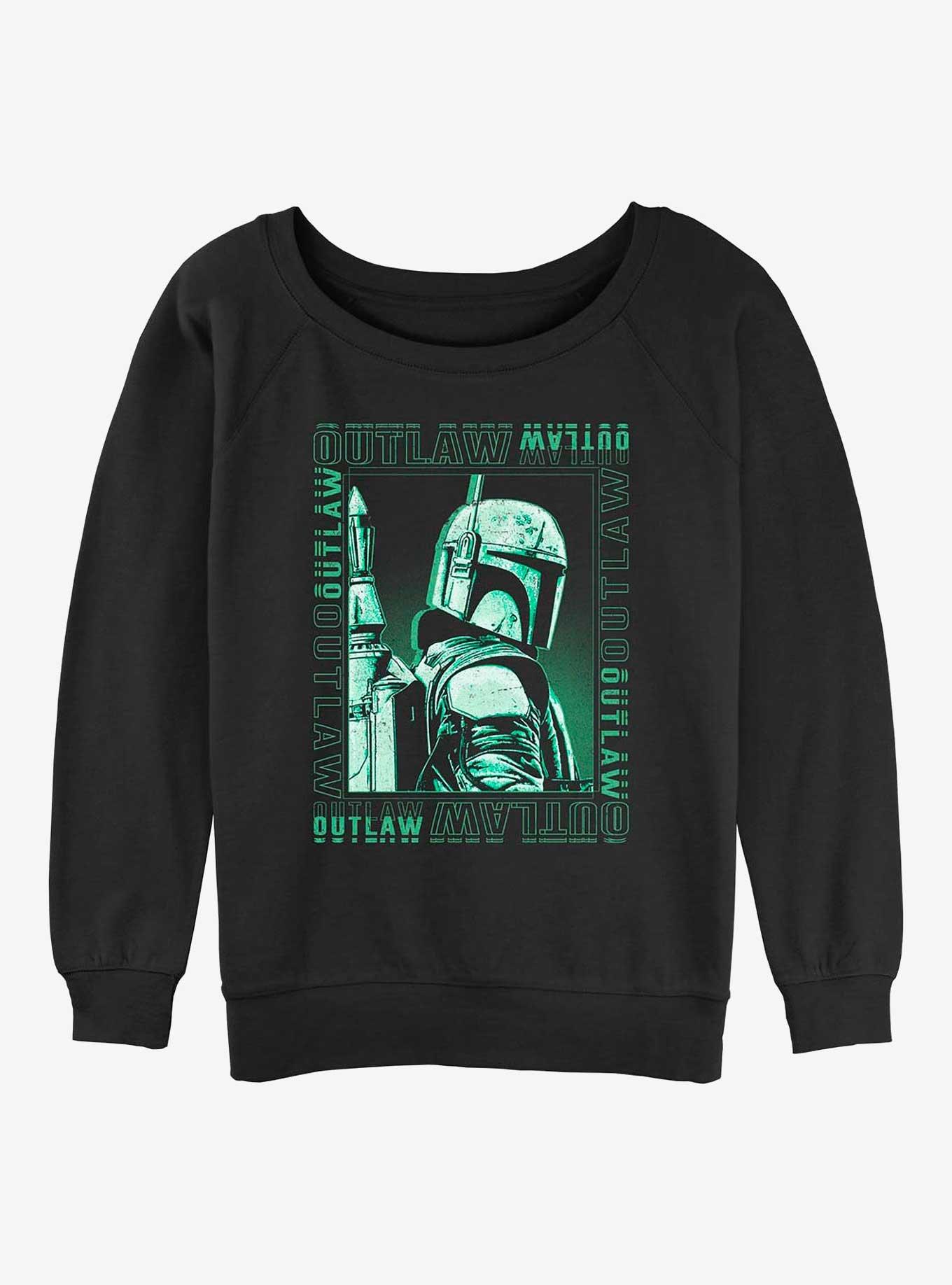 Star Wars Punk Outlaw Womens Slouchy Sweatshirt, BLACK, hi-res