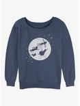 Disney Tinker Bell Second Star To The Right Womens Slouchy Sweatshirt, BLUEHTR, hi-res