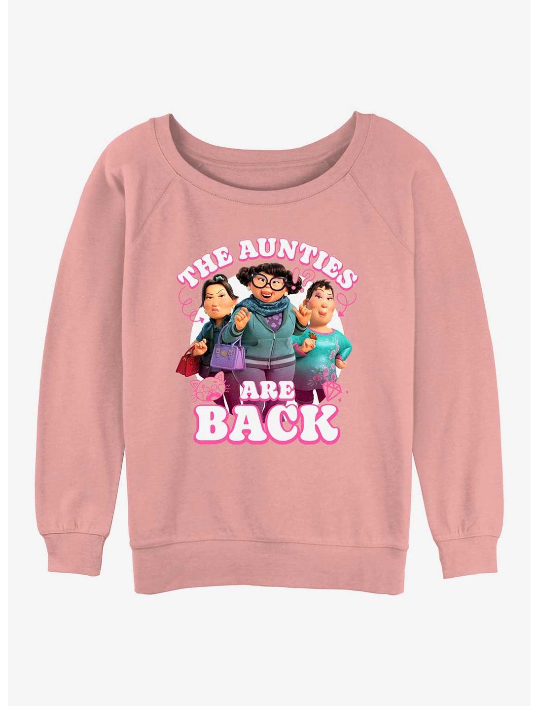 Disney Pixar Turning Red The Aunties Are Back Womens Slouchy Sweatshirt, DESERTPNK, hi-res
