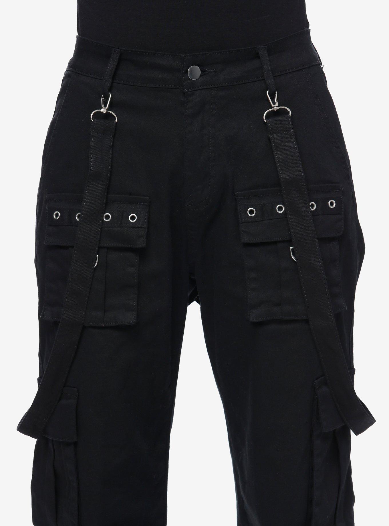 Black Suspender Strap Set, , hi-res