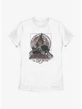 Disney Beauty And The Beast Stained Glass Poster Womens T-Shirt, WHITE, hi-res