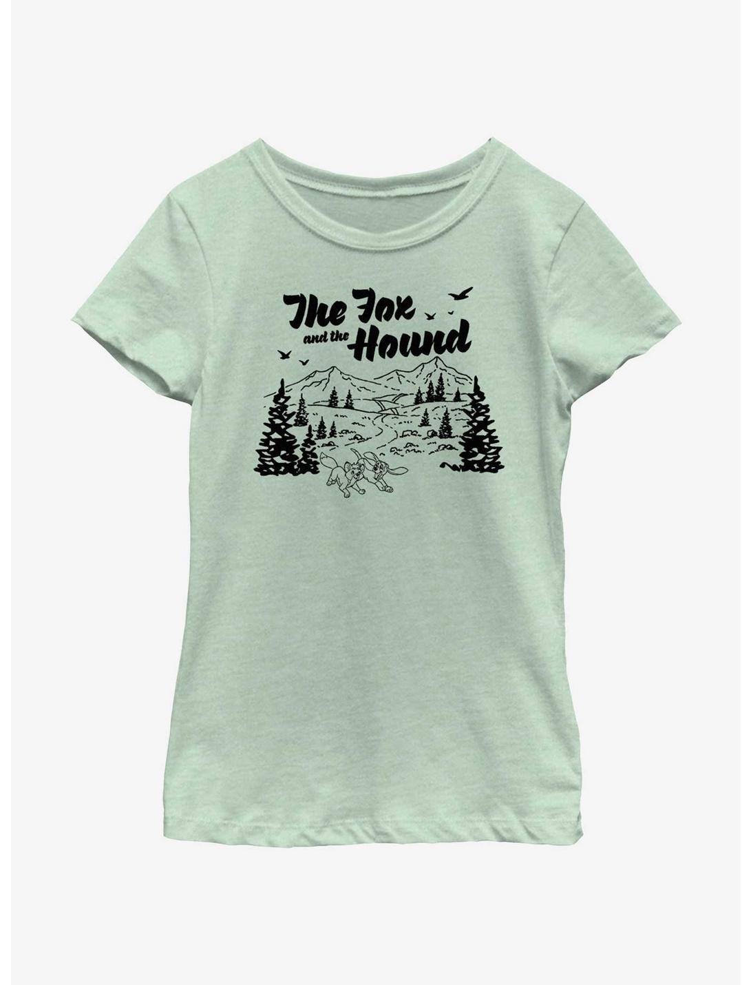 Disney The Fox and the Hound The Great Outdoors Youth Girls T-Shirt, MINT, hi-res