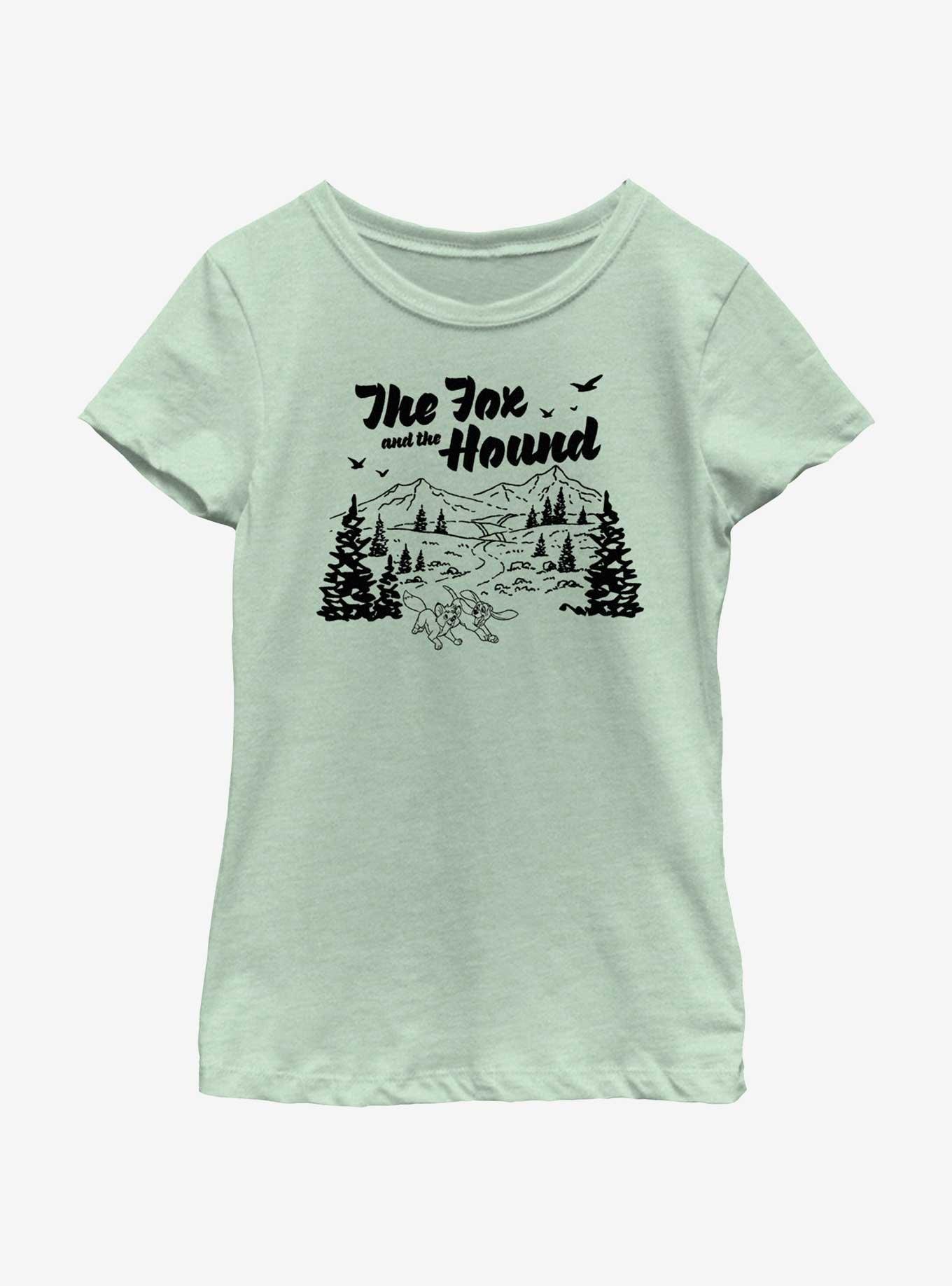 Disney The Fox and the Hound The Great Outdoors Youth Girls T-Shirt, MINT, hi-res