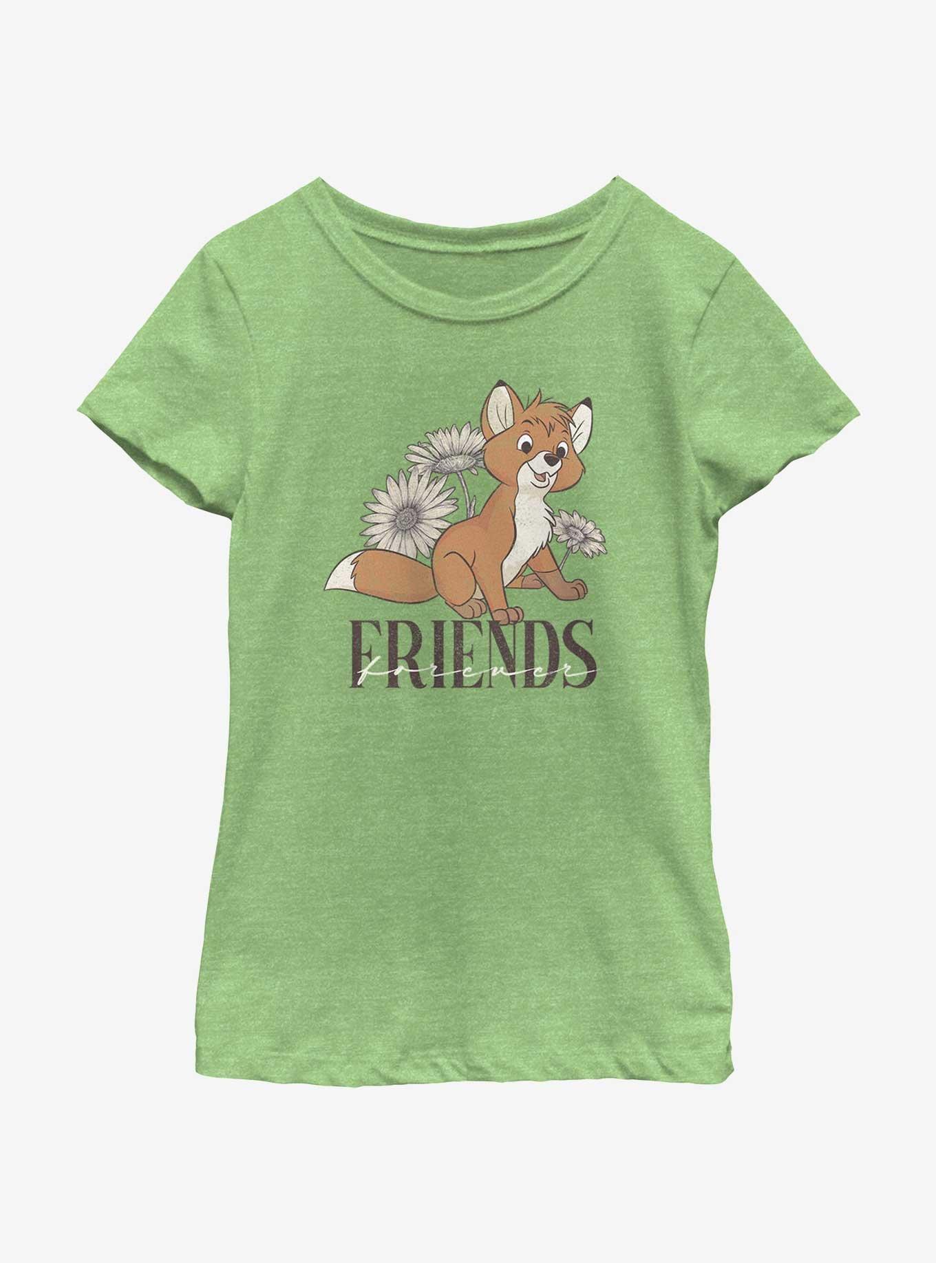 Disney The Fox and the Hound Tod Friends Youth Girls T-Shirt, GRN APPLE, hi-res