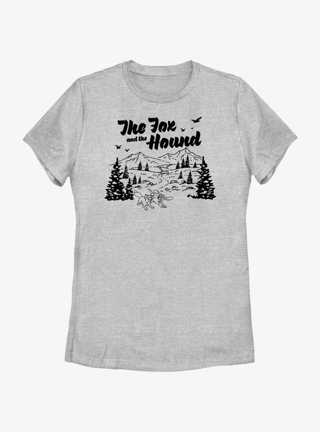 Disney The Fox and the Hound The Great Outdoors Womens T-Shirt, ATH HTR, hi-res