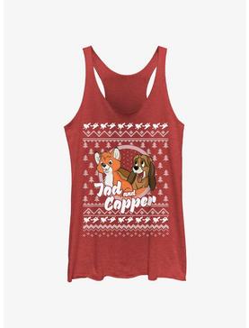 Disney The Fox and the Hound Tod and Copper Ugly Christmas Womens Tank Top, , hi-res