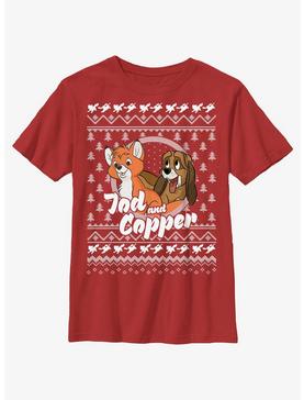 Disney The Fox and the Hound Tod and Copper Ugly Christmas Youth T-Shirt, , hi-res