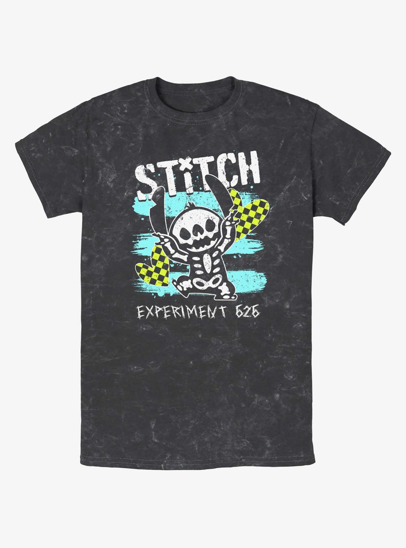 Disney Lilo & Stitch Emo Skelestitch Mineral Wash T-Shirt, , hi-res