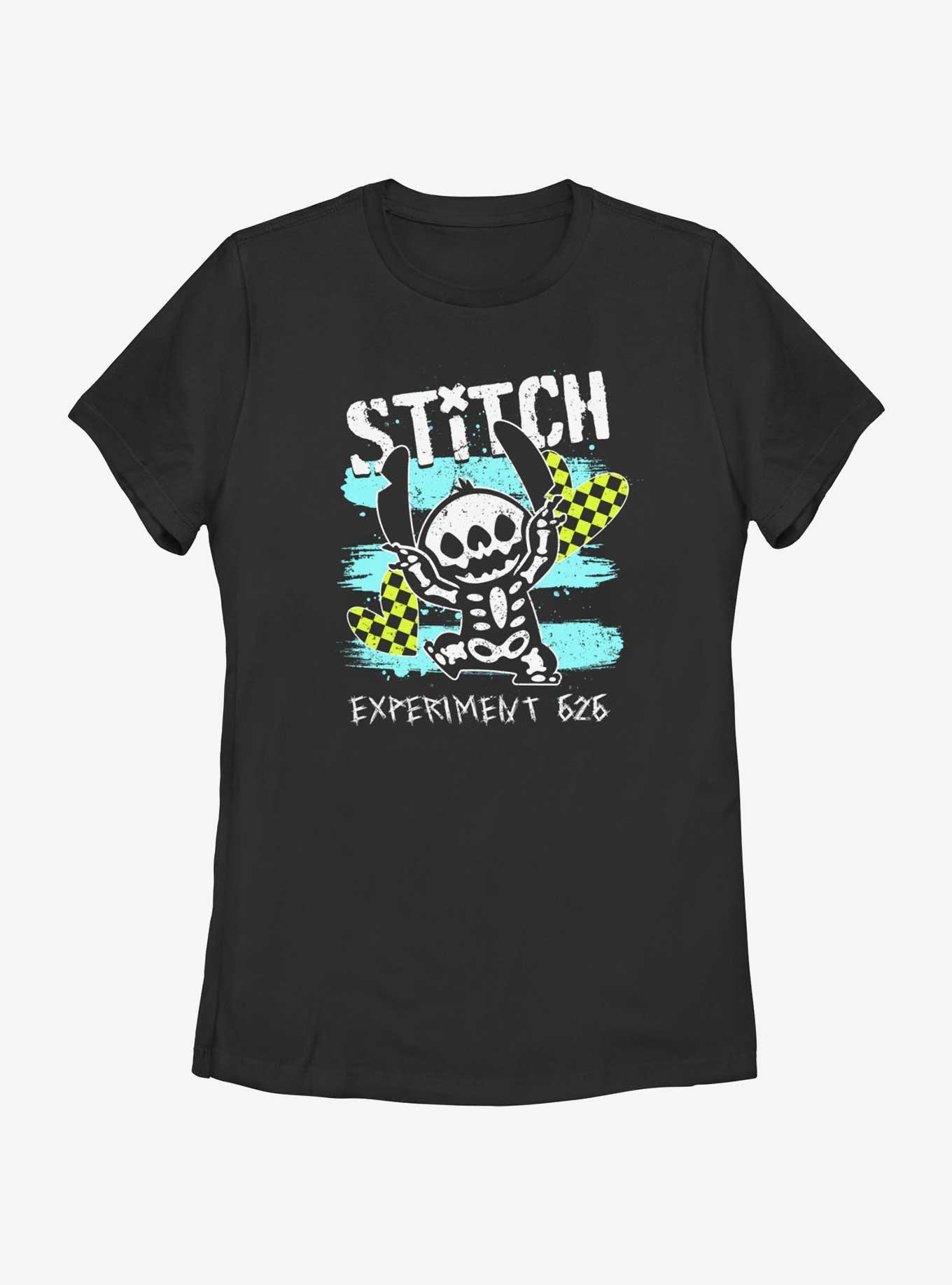 Disney Lilo & Stitch Emo Skelestitch Womens T-Shirt, , hi-res