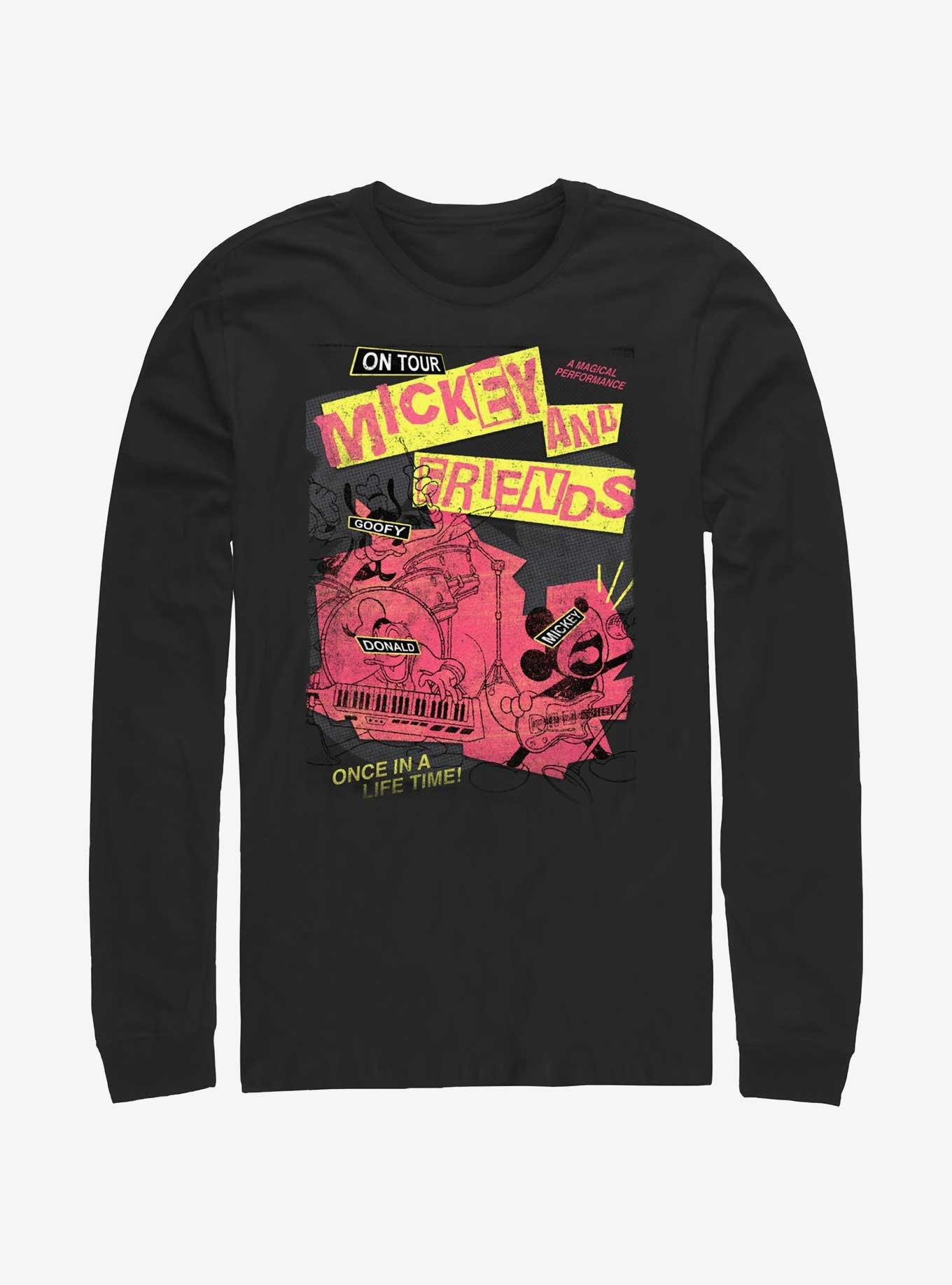 Disney Mickey Mouse Punk Rock Mickey Tour Long-Sleeve T-Shirt, BLACK, hi-res