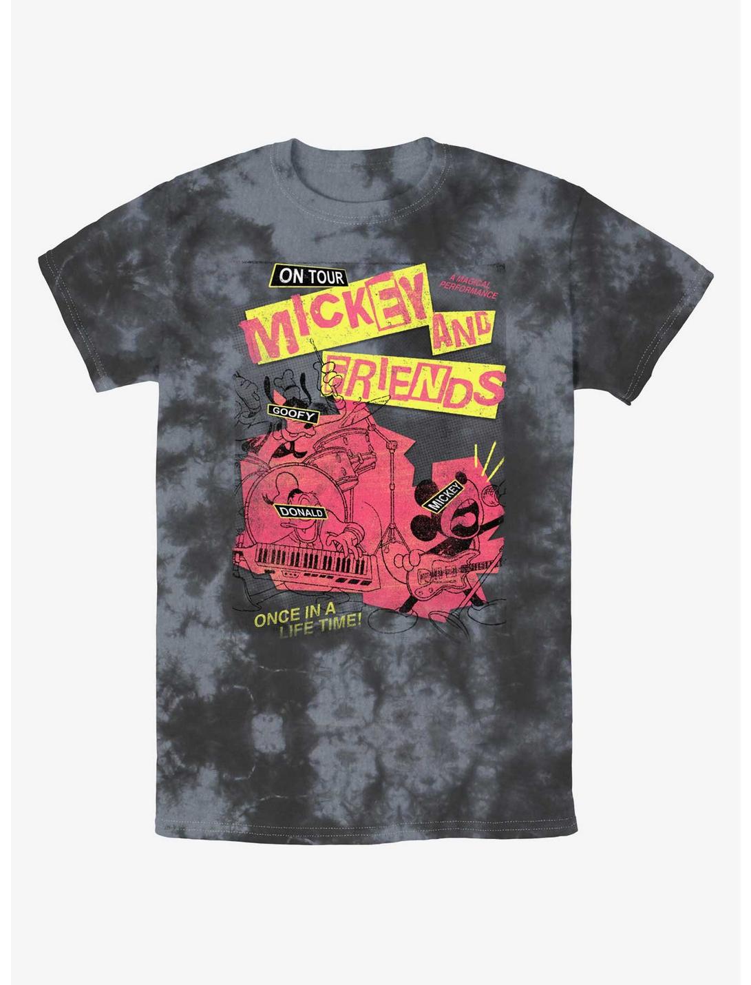 Disney Mickey Mouse Punk Rock Mickey Tour Tie-Dye T-Shirt, BLKCHAR, hi-res