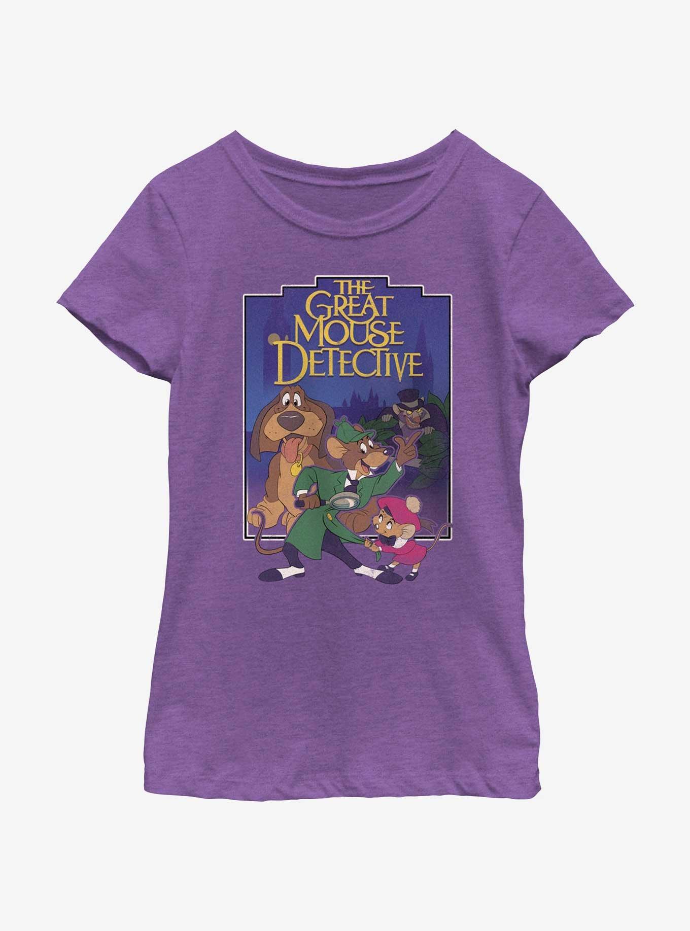 Disney The Great Mouse Detective Poster Youth Girls T-Shirt, PURPLE BERRY, hi-res