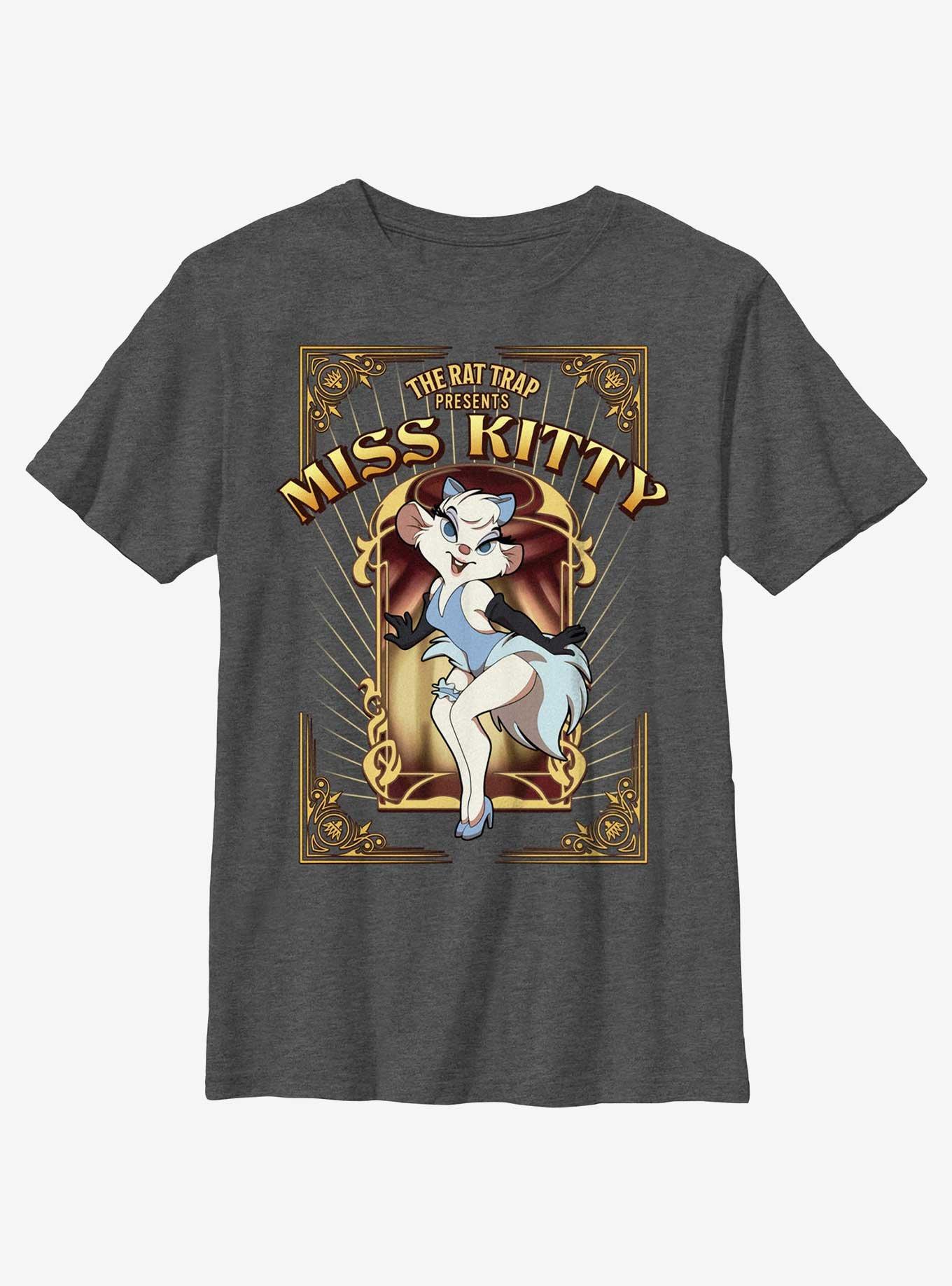Disney The Great Mouse Detective Miss Kitty Poster Youth T-Shirt, CHAR HTR, hi-res