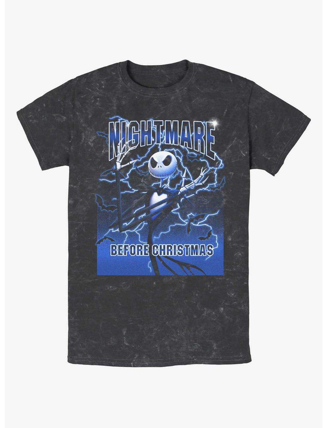 Disney The Nightmare Before Christmas Electric Jack Mineral Wash T-Shirt, BLACK, hi-res