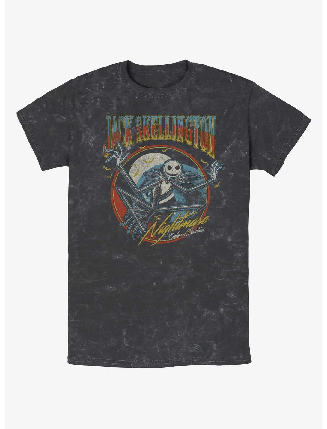 Disney The Nightmare Before Christmas Jack Skellington Badge Mineral Wash T-Shirt, BLACK, hi-res