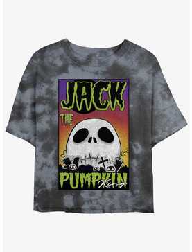 Disney The Nightmare Before Christmas Jack The Pumpkin King Skull Poster Tie-Dye Womens Crop T-Shirt, , hi-res