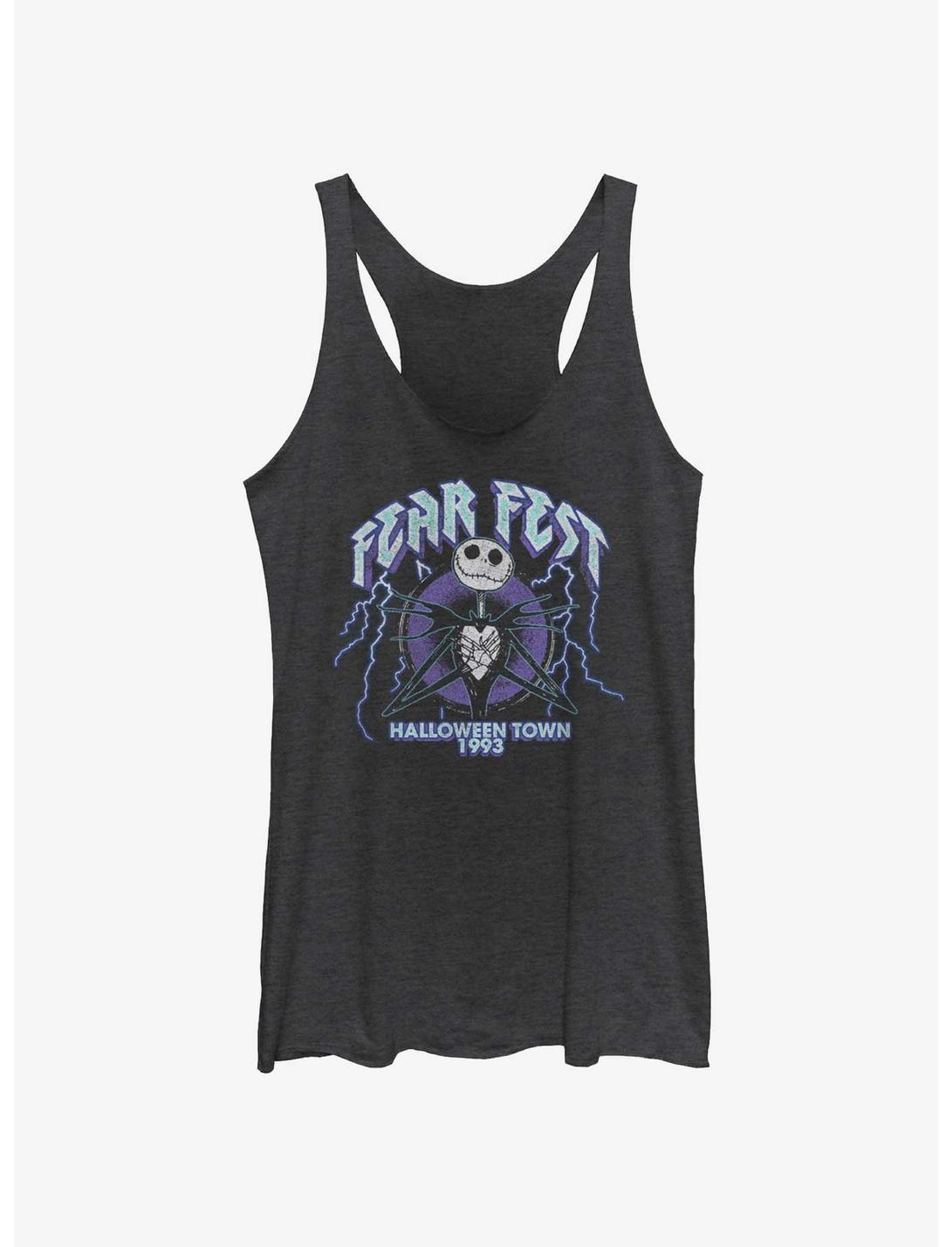 Disney The Nightmare Before Christmas Jack Fear Fest 1993 Womens Tank Top, BLK HTR, hi-res