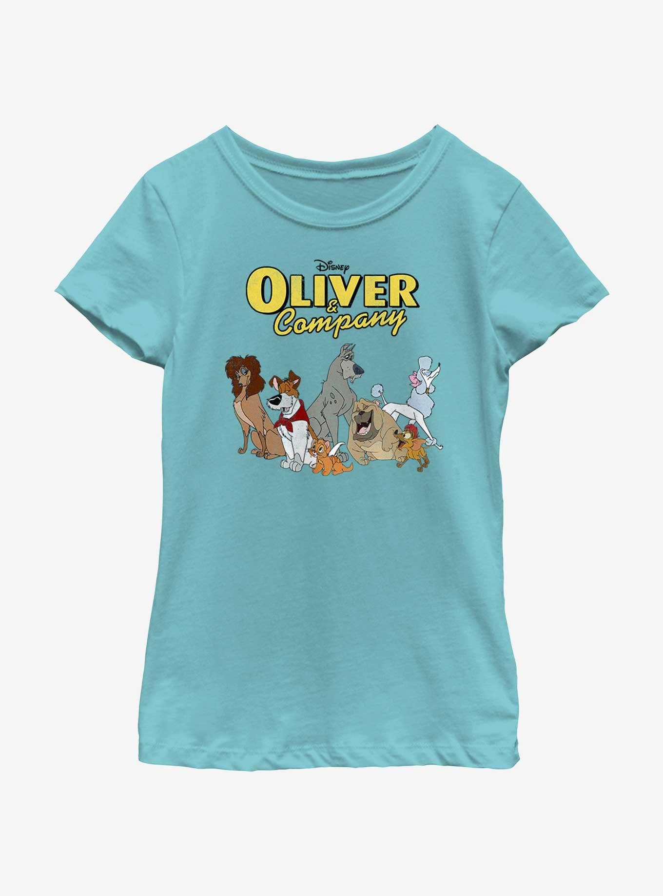Disney Oliver & Company Who Let The Dogs Out Youth Girls T-Shirt, TAHI BLUE, hi-res