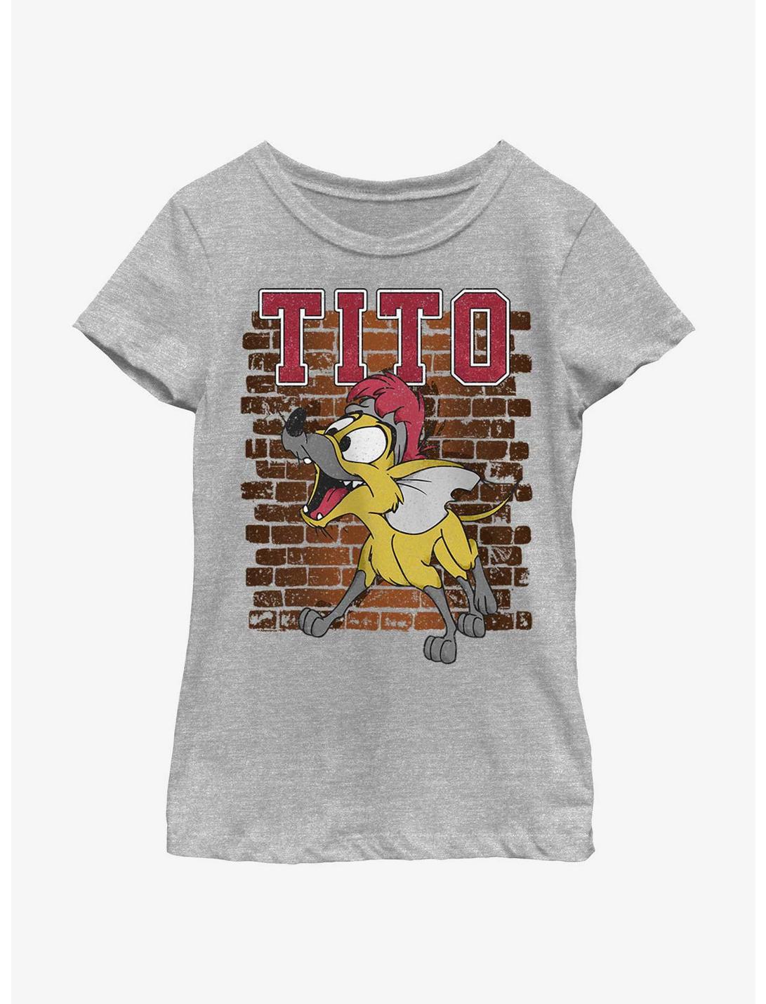 Disney Oliver & Company Tito Youth Girls T-Shirt, ATH HTR, hi-res