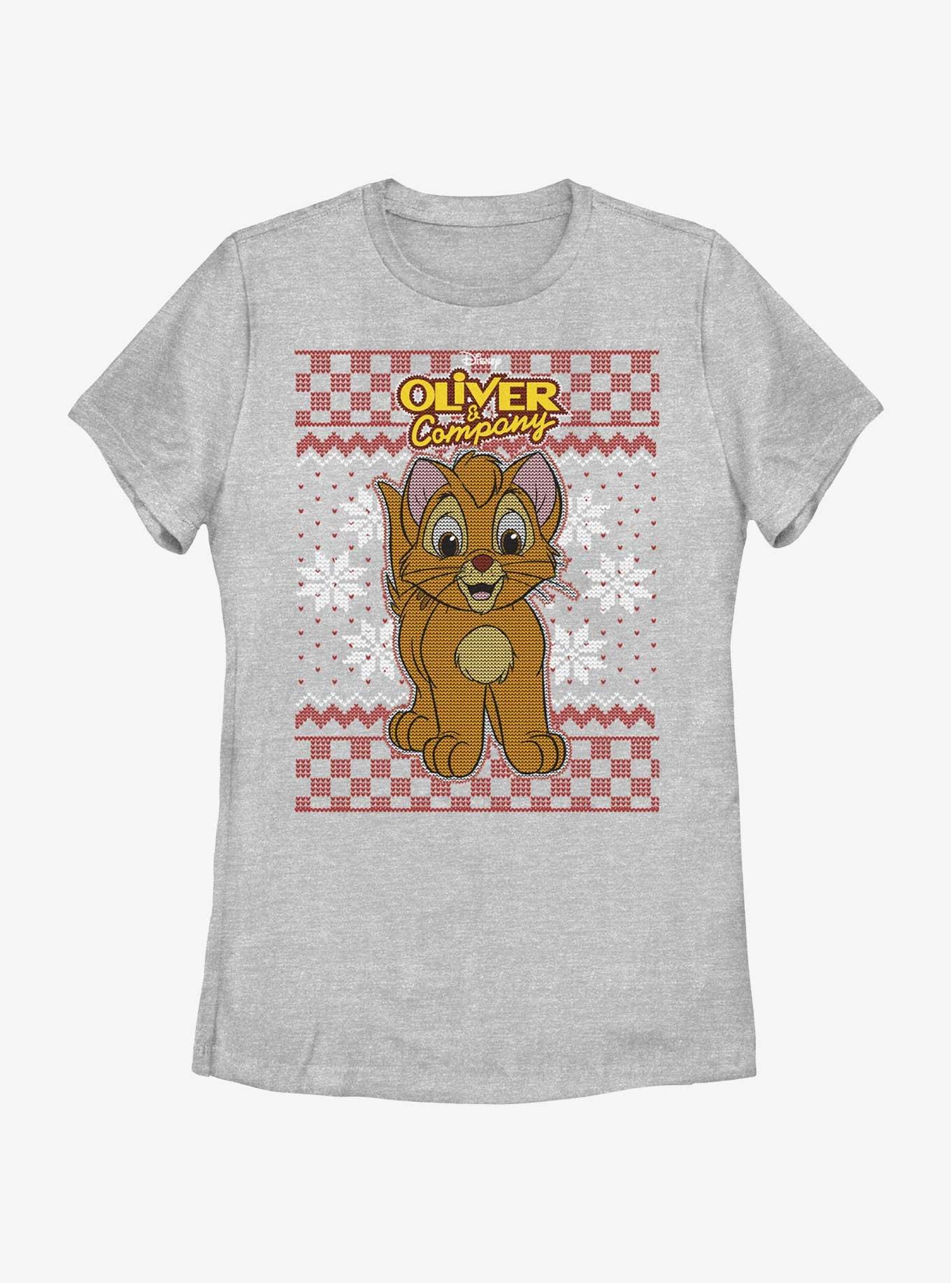 Disney Oliver & Company Oliver Ugly Christmas Womens T-Shirt, , hi-res