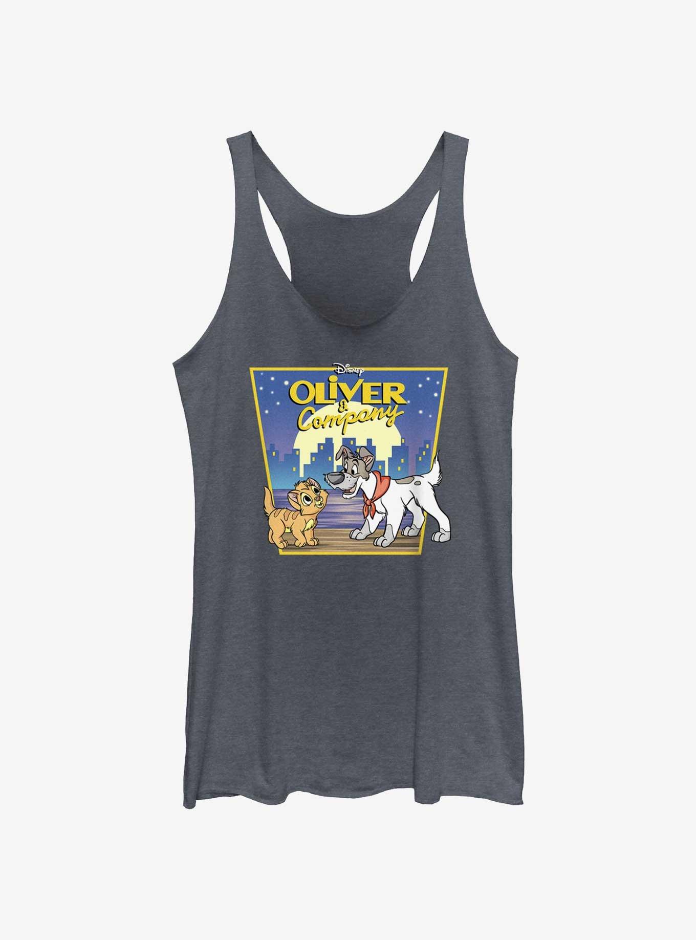 Disney Oliver & Company City Lights Poster Womens Tank Top, , hi-res