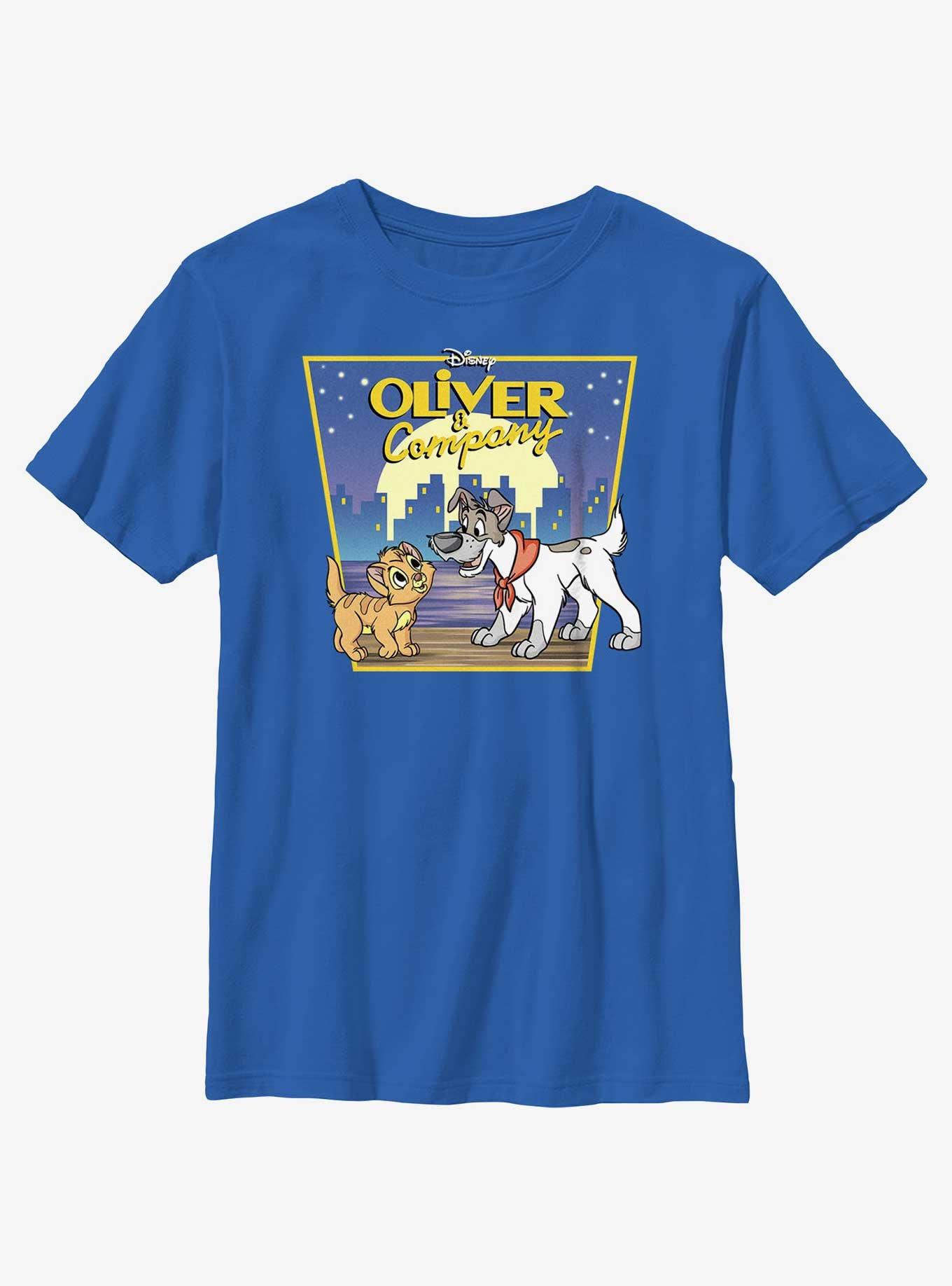 Disney Oliver & Company City Lights Poster Youth T-Shirt, , hi-res