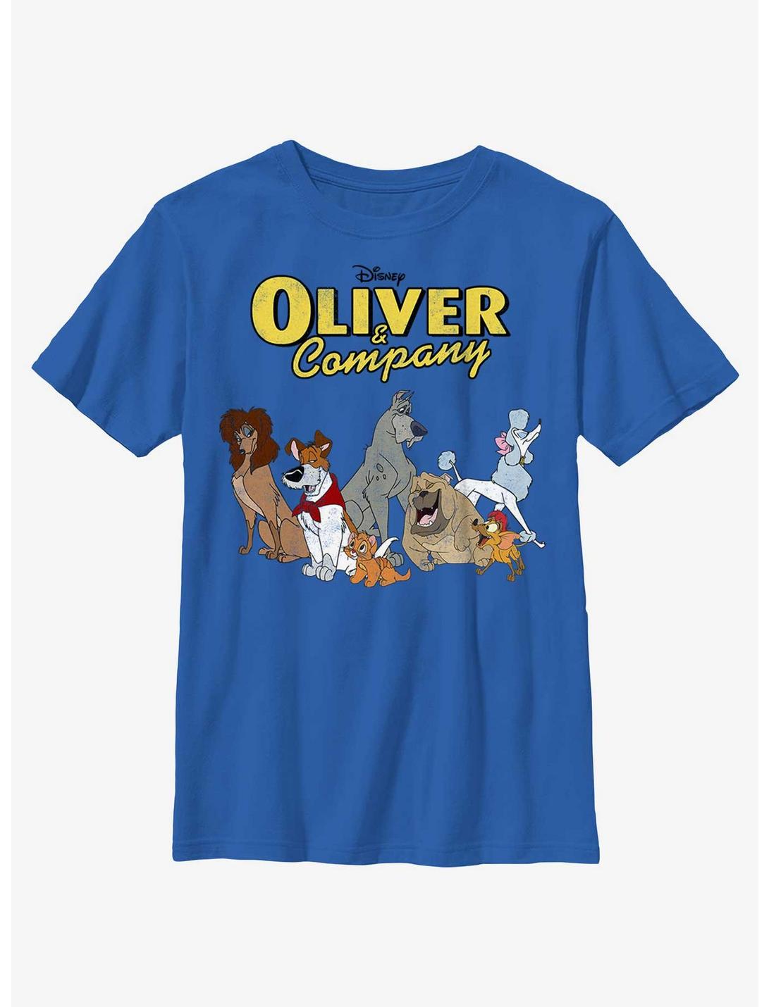 Disney Oliver & Company Who Let The Dogs Out Youth T-Shirt, ROYAL, hi-res