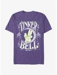 Disney Tinker Bell Floral Fairy Poster T-Shirt, PURPLE, hi-res