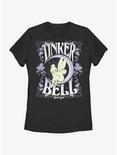 Disney Tinker Bell Floral Fairy Poster Womens T-Shirt, BLACK, hi-res