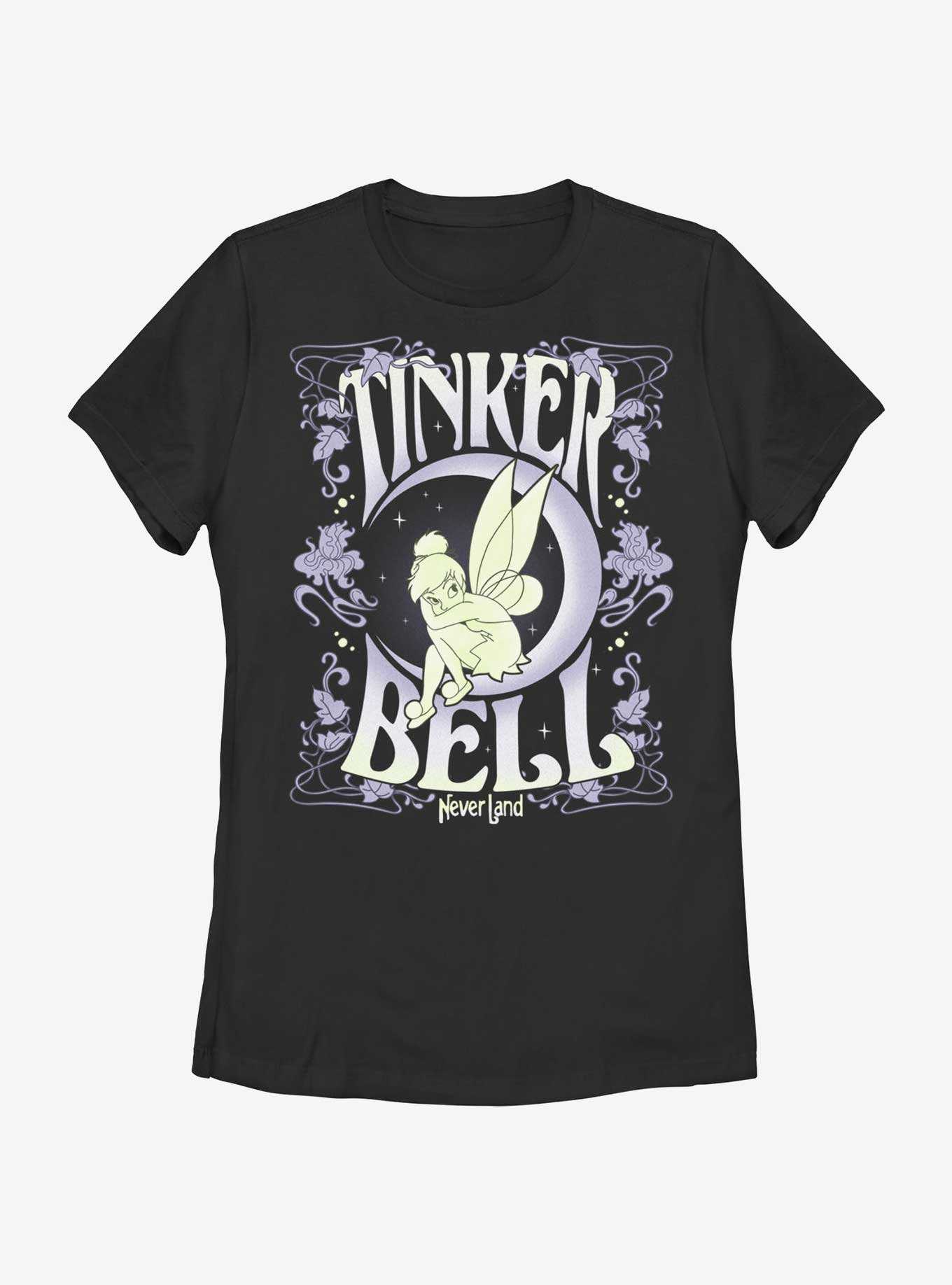 Disney Tinker Bell Floral Fairy Poster Womens T-Shirt, , hi-res