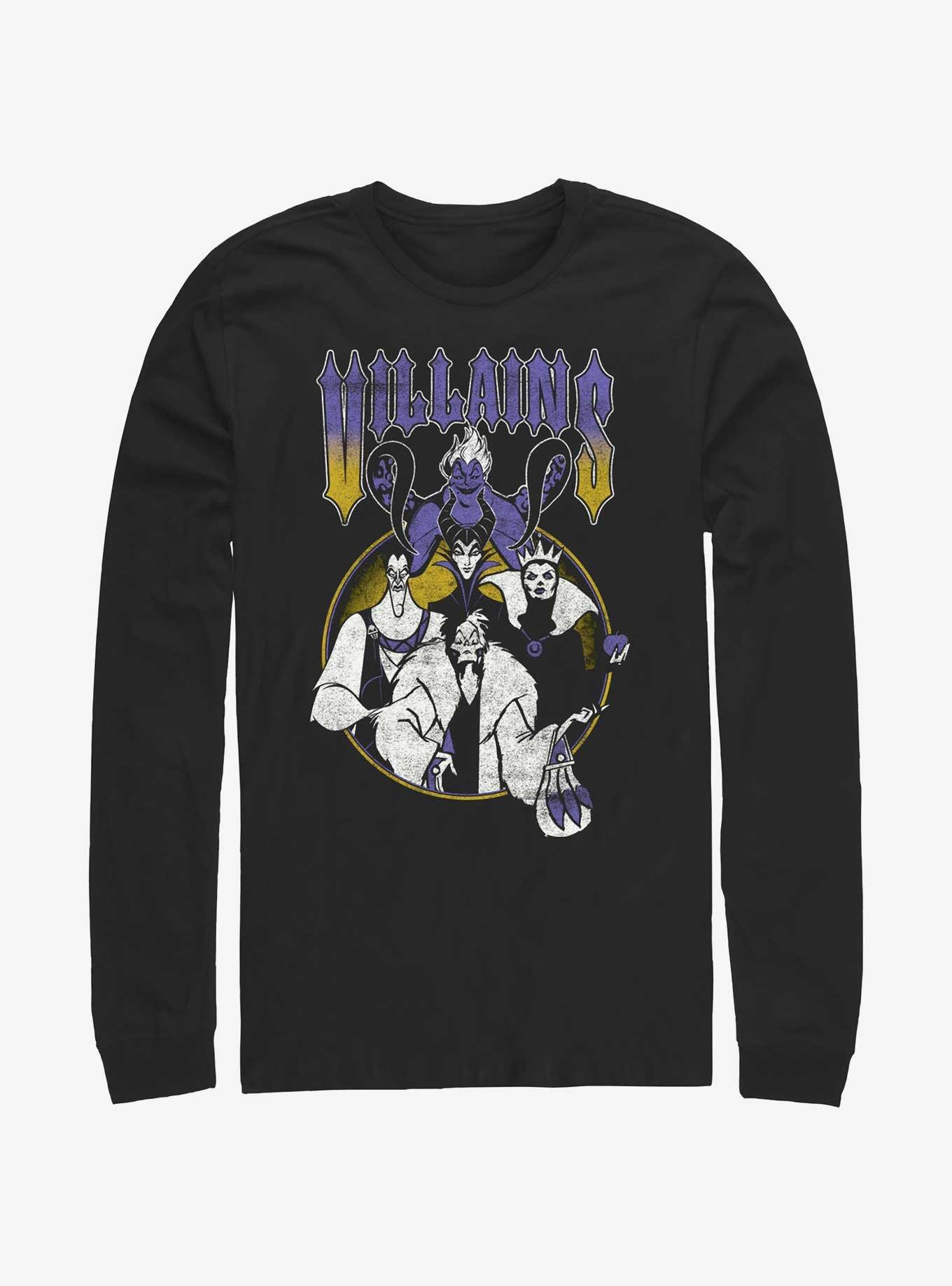 Disney Villains Metal Villains Long-Sleeve T-Shirt - BLACK | BoxLunch