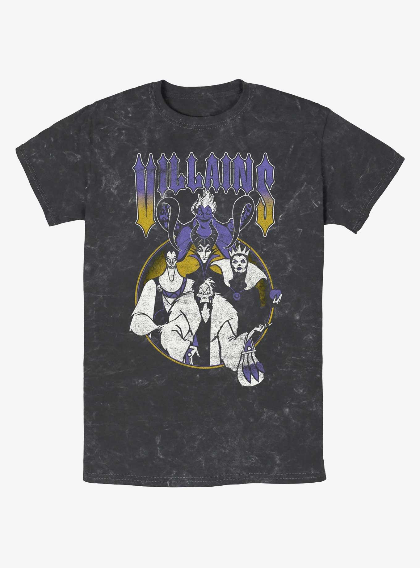 Disney Villains Metal Villains Mineral Wash T-Shirt, BLACK, hi-res