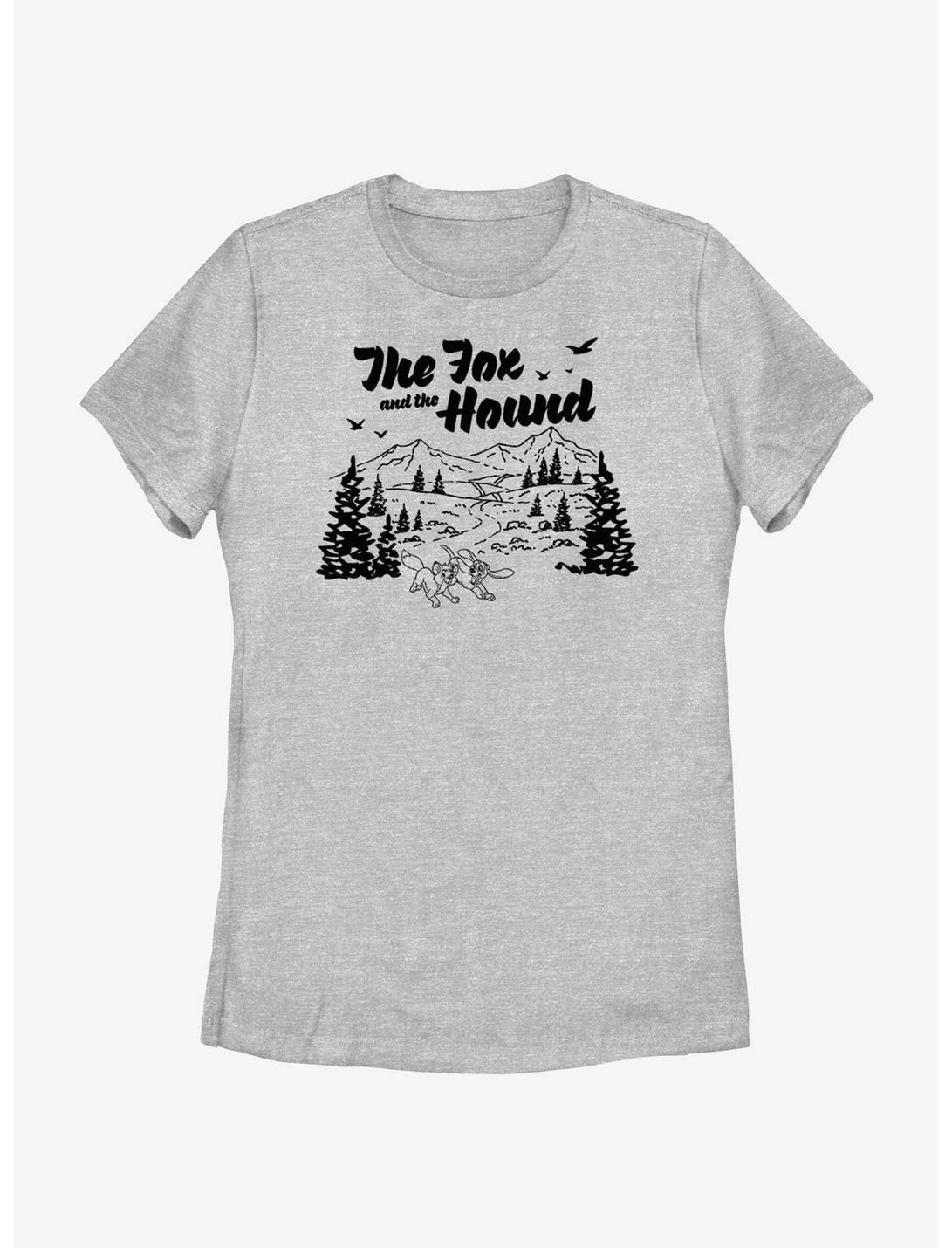 Disney The Fox and the Hound The Great Outdoors Womens T-Shirt, ATH HTR, hi-res