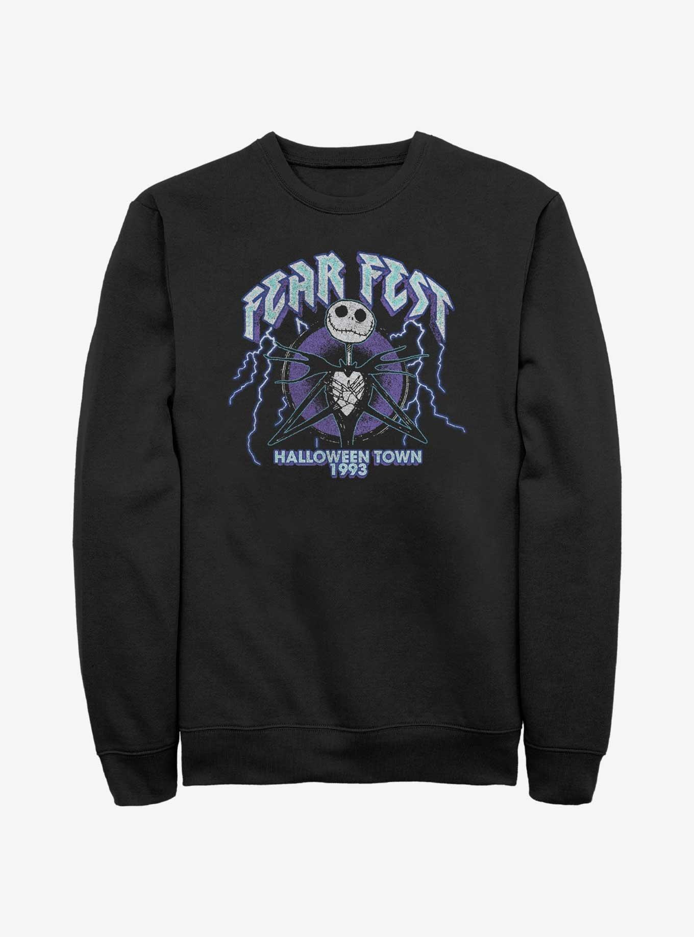 Disney The Nightmare Before Christmas Jack Fear Fest 1993 Sweatshirt, BLACK, hi-res