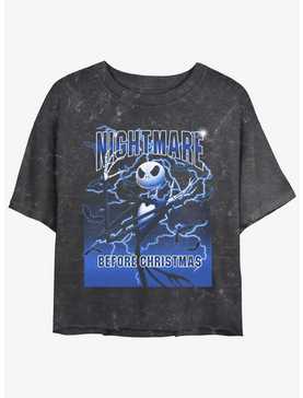 Disney The Nightmare Before Christmas Electric Jack Mineral Wash Womens Crop T-Shirt, , hi-res