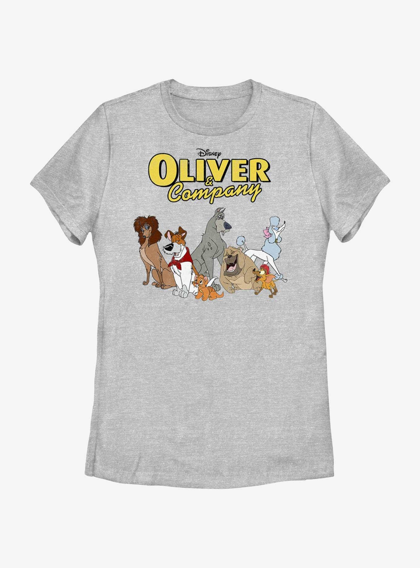 Disney Oliver & Company Who Let The Dogs Out Womens T-Shirt, ATH HTR, hi-res