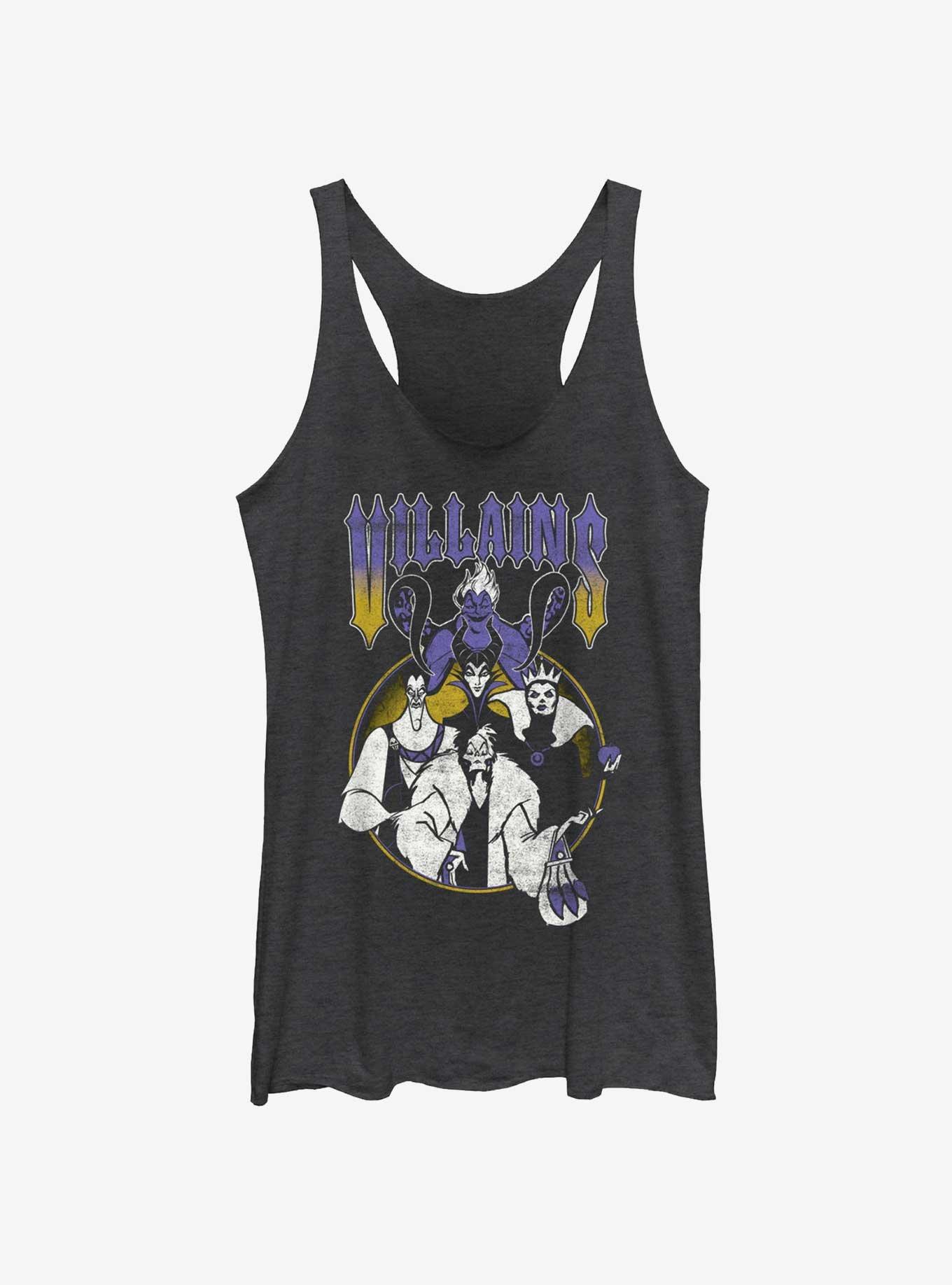 Disney Villains Metal Villains Womens Tank Top, BLK HTR, hi-res