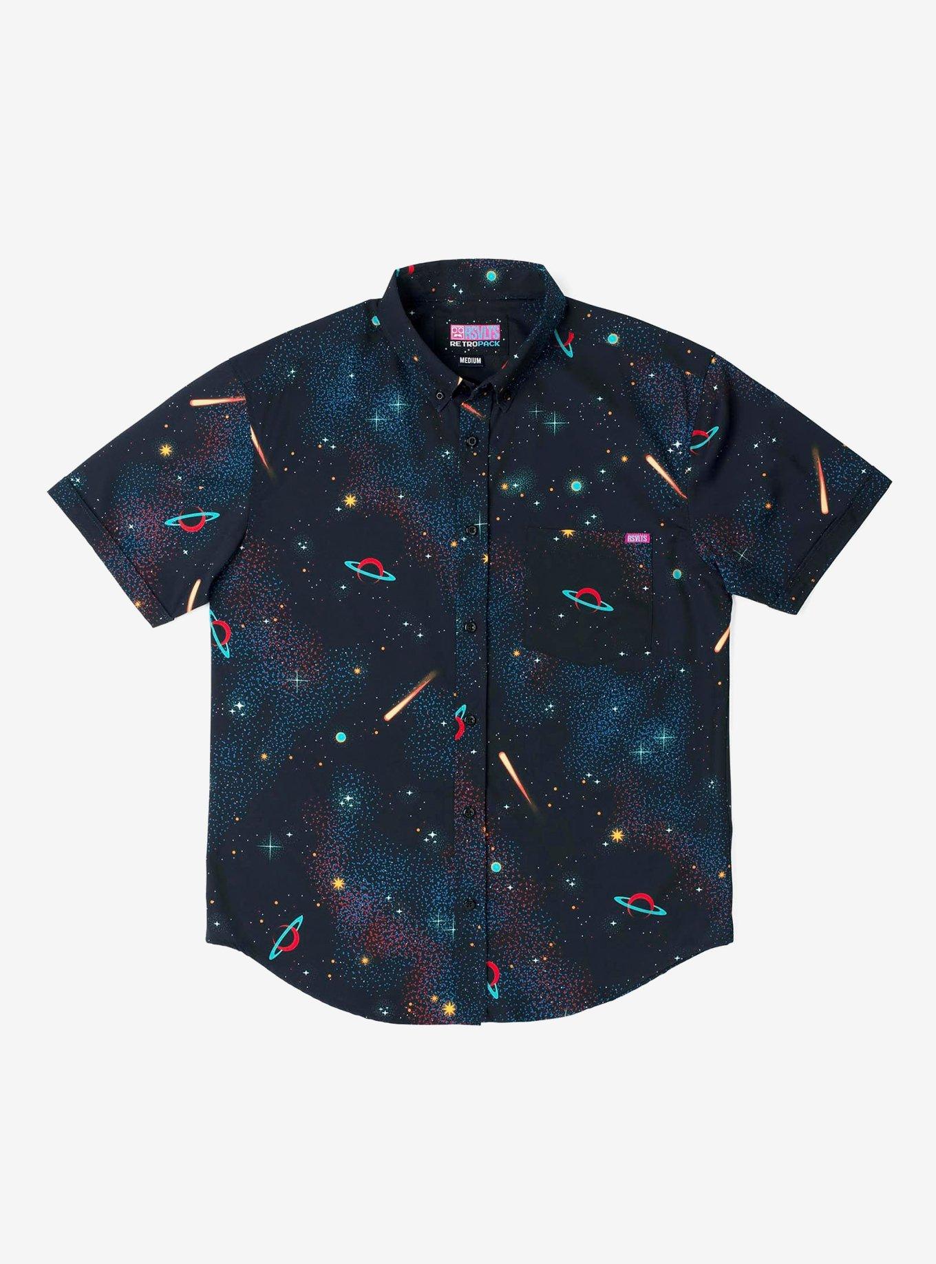 RSVLTS "Arcade Carpet" KUNUFLEX Short Sleeve Shirt, BLACK, hi-res