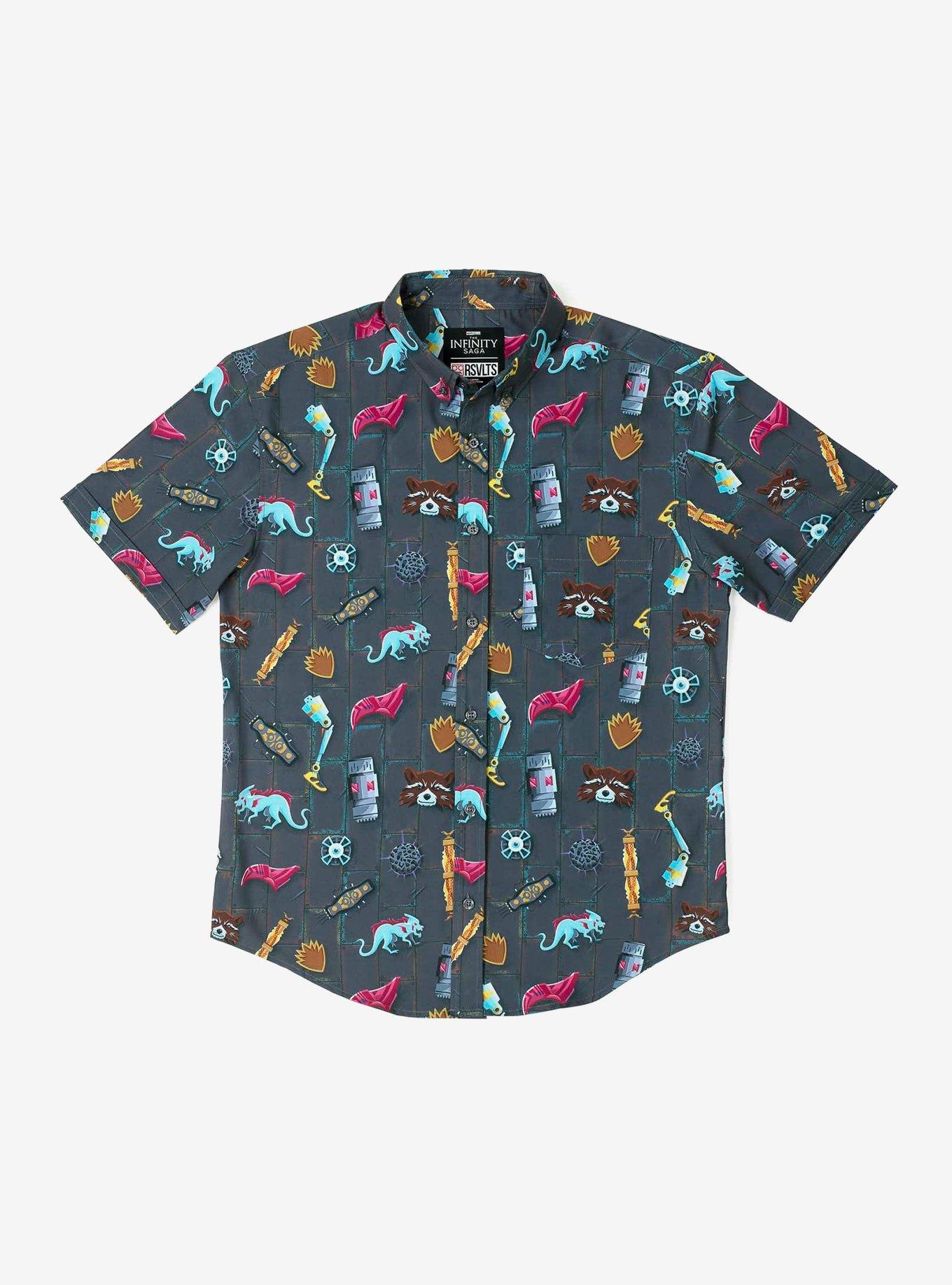 RSVLTS Marvel Guardians of the Galaxy "Jailbreak" KUNUFLEX Short Sleeve Shirt, BLACK, hi-res