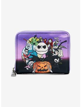 Loungefly Disney The Nightmare Before Christmas Characters Group Portrait Small Zip Wallet - BoxLunch Exclusive, , hi-res