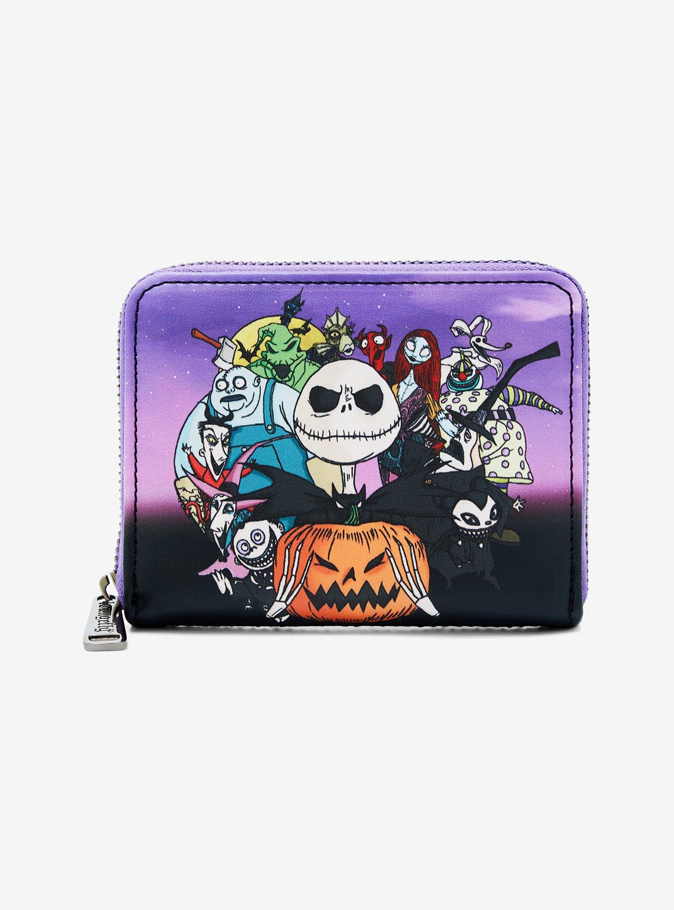 Loungefly Disney The Nightmare Before Christmas Characters Group Portrait Small Zip Wallet - BoxLunch Exclusive, , hi-res