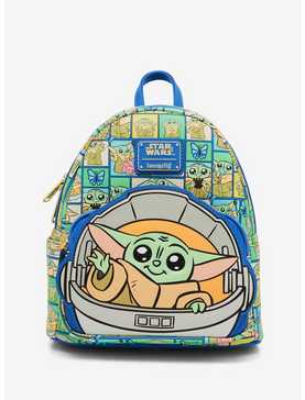 Loungefly Star Wars The Mandalorian Grogu Panels Mini Backpack - BoxLunch Exclusive, , hi-res