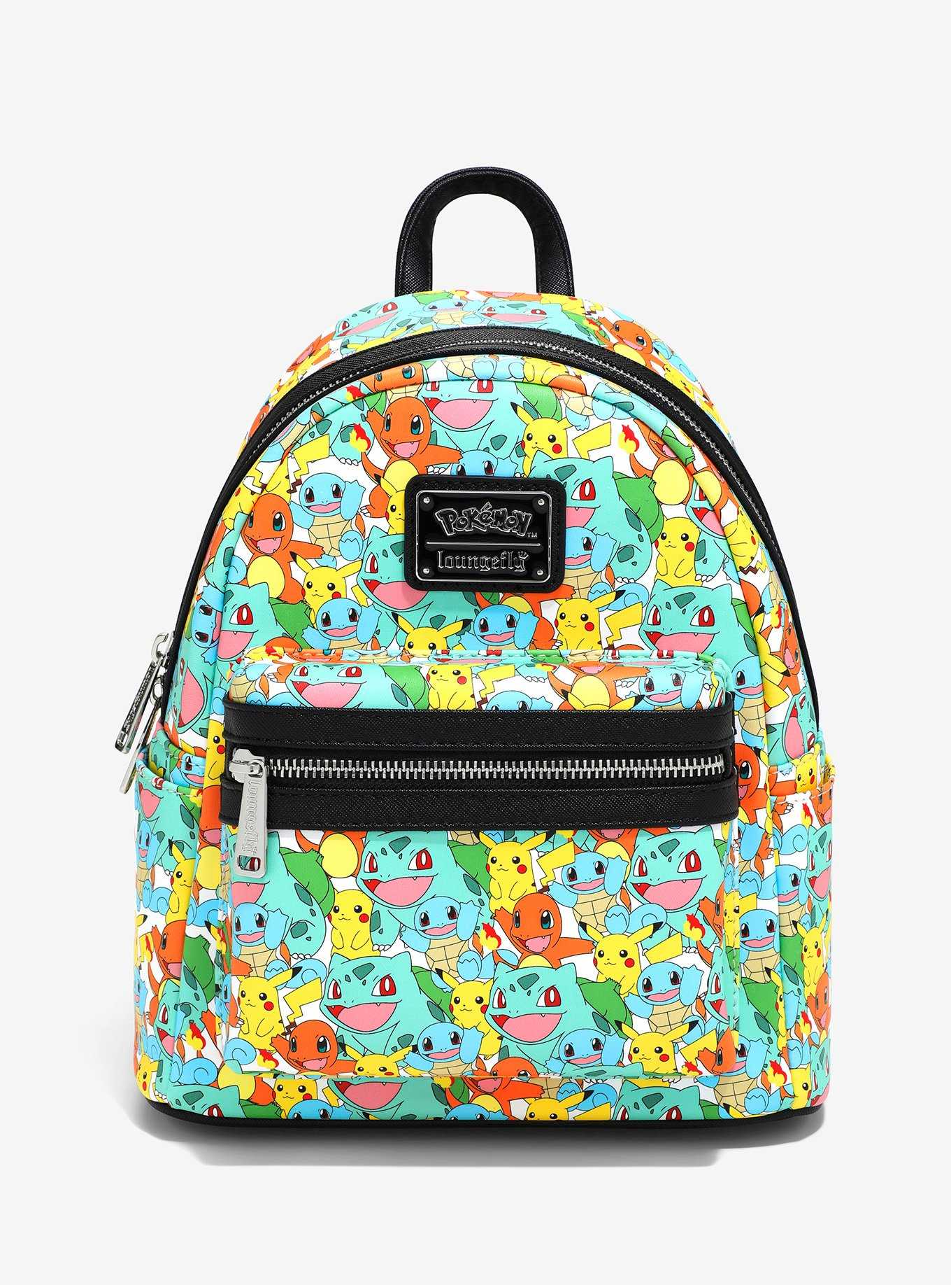 Loungefly Pokémon Starters Allover Print Mini Backpack - BoxLunch Exclusive, , hi-res