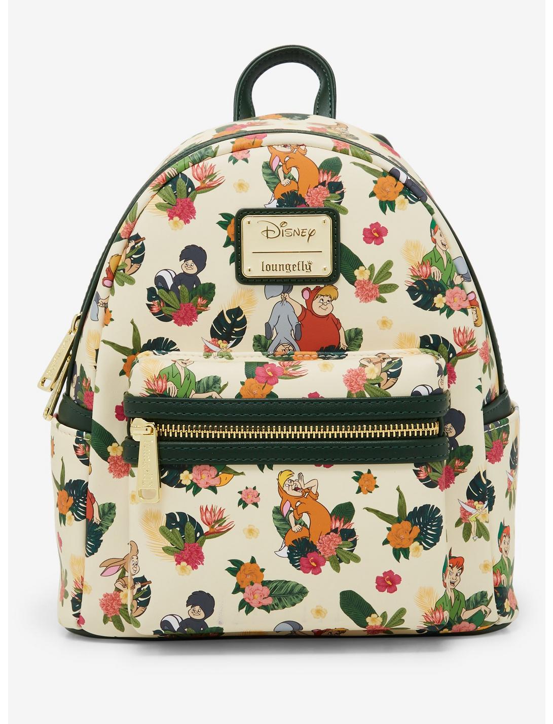 Loungefly Disney Peter Pan Lost Boys Floral Allover Print Mini Backpack - BoxLunch Exclusive, , hi-res