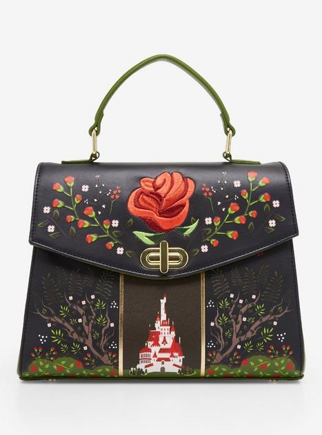 Loungefly Disney Beauty and the Beast Rose Handbag - BoxLunch 