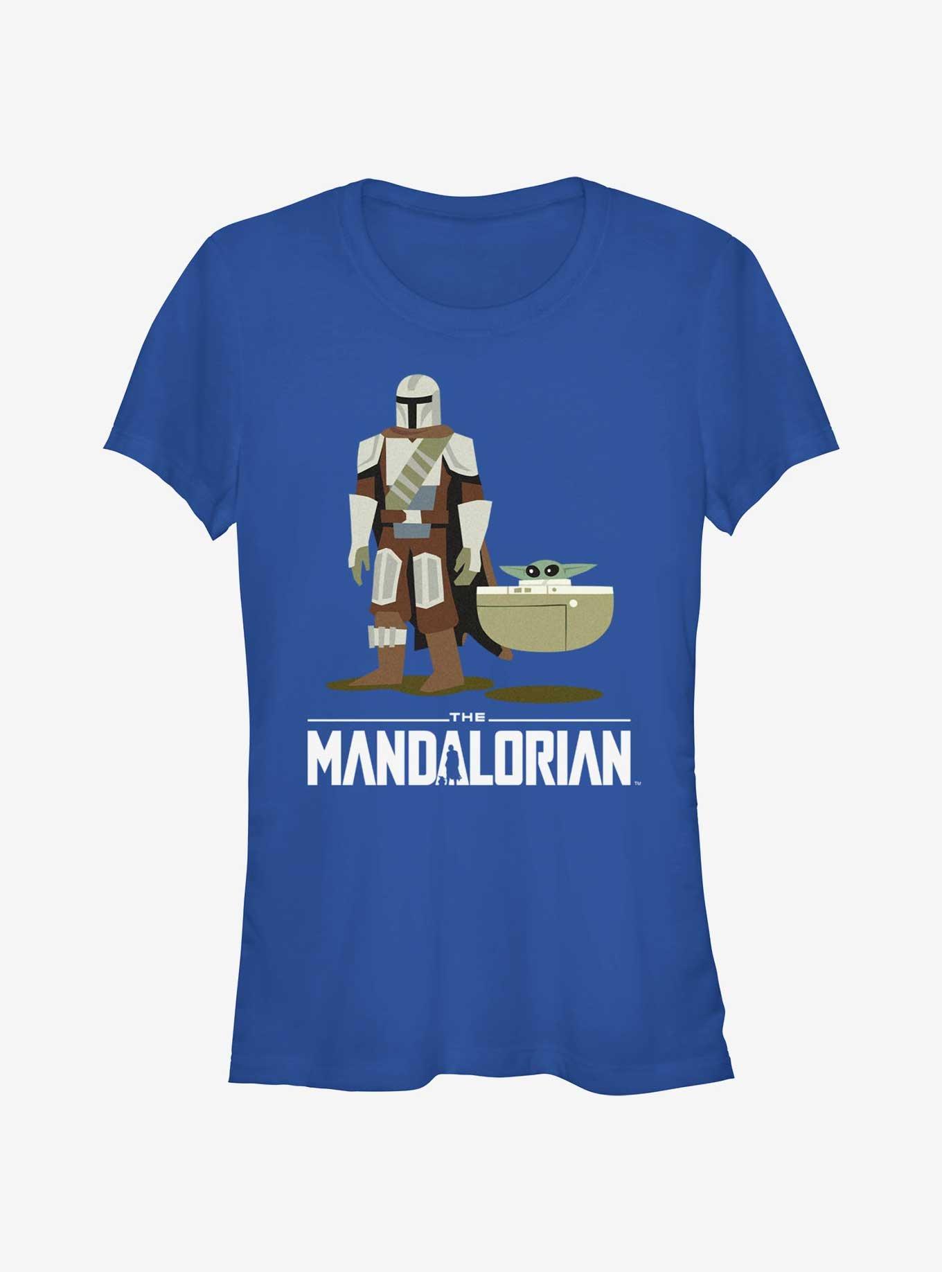 Star Wars The Mandalorian Mando and Grogu Bassinet Baby Girls T-Shirt, ROYAL, hi-res